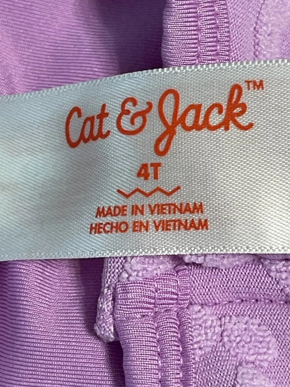 Cat & Jack Lilac Short-Sleeve One-Piece Swimsuit
